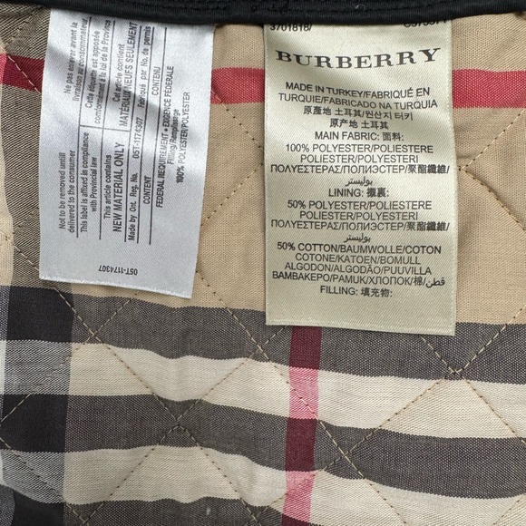 Burberry Black Quilted Jacket with original Check Lining. Like new - Picture 4 of 7